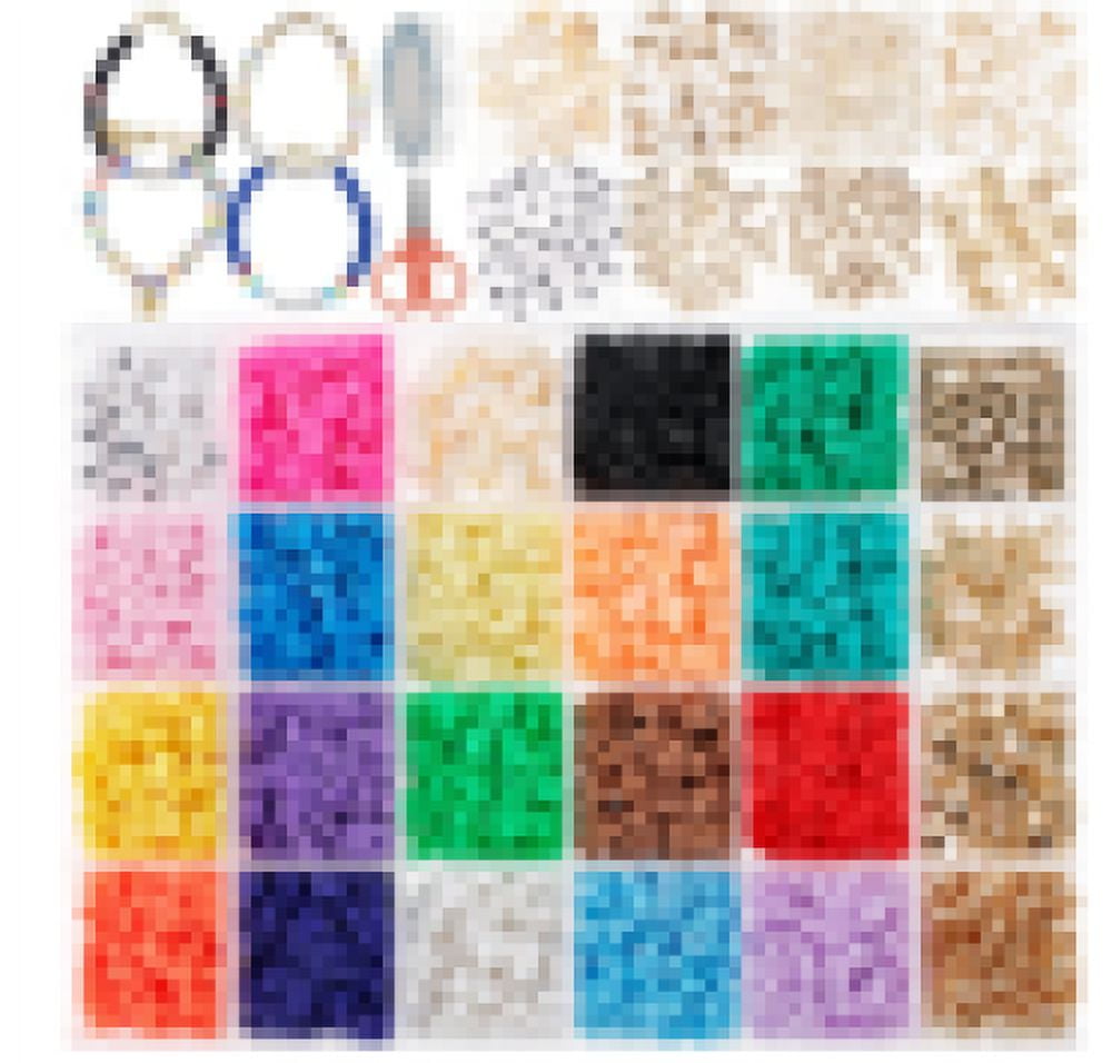 2000pcs 24 Grids Barrel Beads DIY Beaded Bracelet Set, DIY Boxed Letter  Beads Barrel Beads Combination Accessories Set