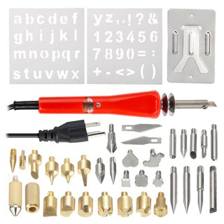 Willstar 37pcs Wood Burning Pen Kit Professional Wood Burning Tool with  Soldering DIY Creative Tools 30W 110V-120V Wood Burner Soldering Pen for  Embossing Carving Soldering Pyrography 