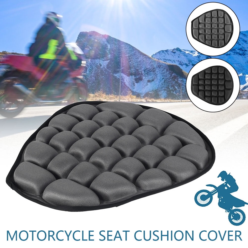 Motorcycle Gel Seat Cushion- Extra Large Breathable Cooling Pad Seat with  Cloth Cover and Straps, Removable Sunscreen Waterproof - AliExpress