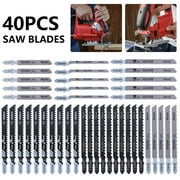 Willstar 40PCS Assorted Jigsaw Blade Set,Reciprocating Saw Blades Set for metal and Wood Cutting, Wood Pruning Reciprocating Saw Blades, Metal Saw Blades