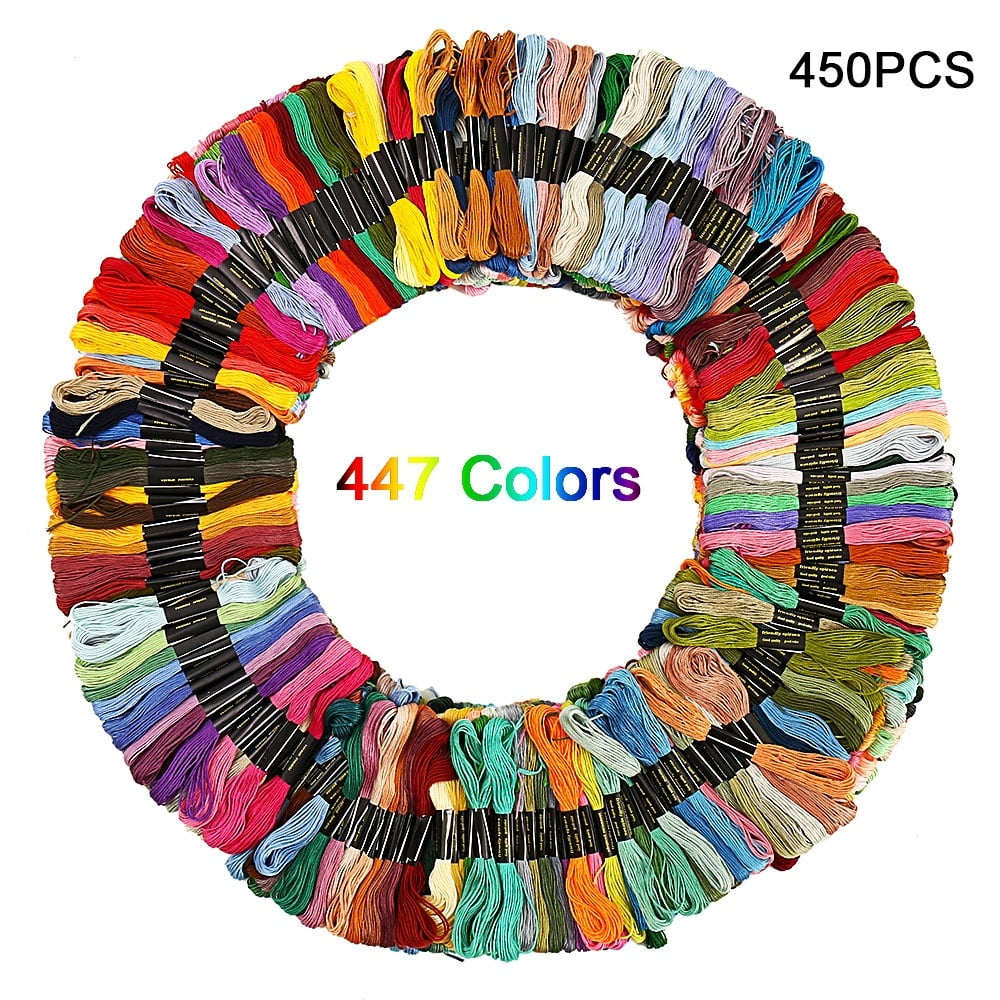 447 Colors 8m Cross Stitch Threads Cotton Sewing Skeins Embroidery Thread  Floss Skein Kit DIY Polyester Sewing Thread Set - AliExpress