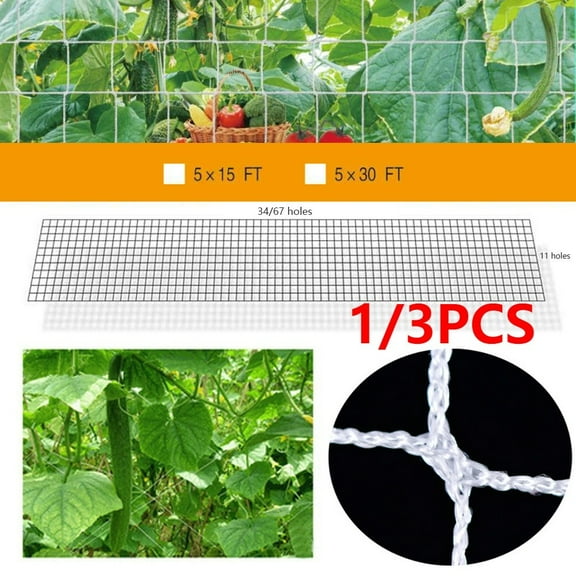Willstar 5/10M Garden Green Nylon Trellis Netting Support Climbing Bean Plant Nets Grow Fence