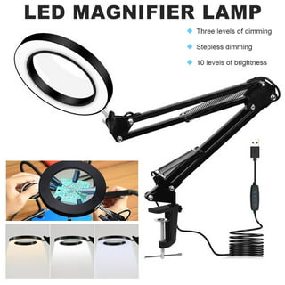 Cole-Parmer Magnifier Lamp, LED, 3X, Clamp-Mount, 31 L Arm, 120V, 60 Hz | Cole-Parmer