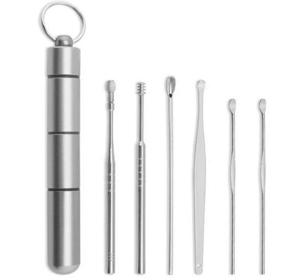 Willstar 6 Pcs Ear Cleaning Kit Stainless Steel Ear Pick Wax Remover