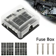 Willstar 6-Way Fuse Box,32V Car Fuse Box Holder with LED Warning Indicator Damp-Proof Cover for Car Truck Boat Marine
