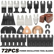 Willstar 72PCS Dewalt Multi Tool Oscillating Saw Blades For Fein Multimaster Makita Bosch Set