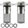thumbnail image 1 of Qenwkxz 2Pcs Bathroom Sink Drain Strainer, Sink Stopper, Hair Drain Catcher, Bathtub Drain Stopper, Kitchen Sink Drain Strainer, Bathroom Sink Drain Stopper, Tub Stopper Bathtub Drain, 1 of 4