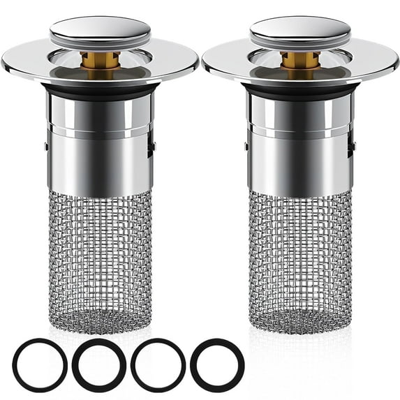 Qenwkxz 2Pcs Bathroom Sink Drain Strainer, Sink Stopper, Hair Drain Catcher, Bathtub Drain Stopper, Kitchen Sink Drain Strainer, Bathroom Sink Drain Stopper, Tub Stopper Bathtub Drain