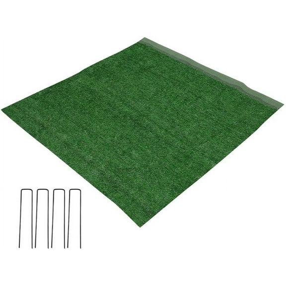 Willstar Artificial Grass Carpet High Density Fake Grass Mat 1cm Grass Height Artificial Grass Carpet Natural False Grass Rug Roll Lawn Realistic Garden Synthetic Turf for Outdoor Garden Yard Lawn