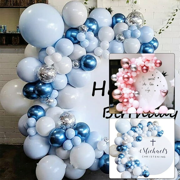 Willstar Blue Balloons Garland Arch Kit,103 Pieces Confetti Latex Balloons for Wedding Birthday Party Baby Shower Party Background Decoration