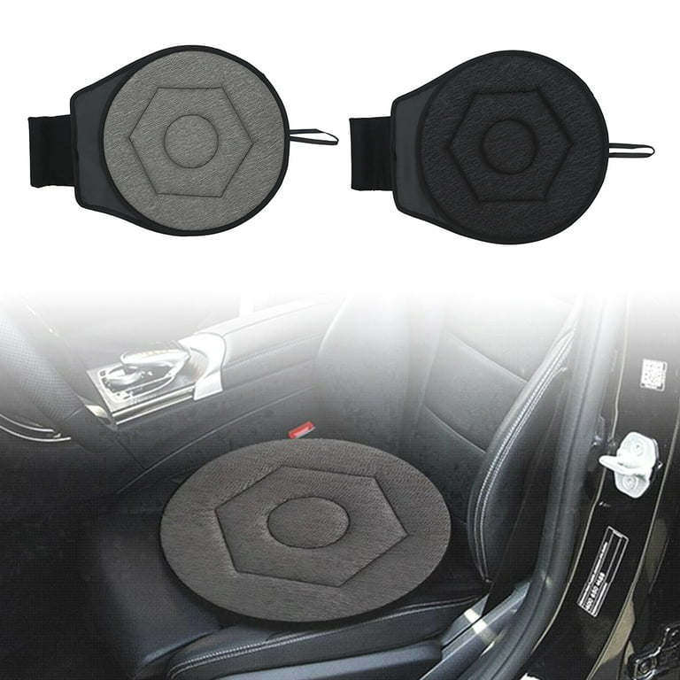 Willstar Car Seat Cushion 360 Rotation Disc Auto Swivel Seat Cushion, Black, Size: 43