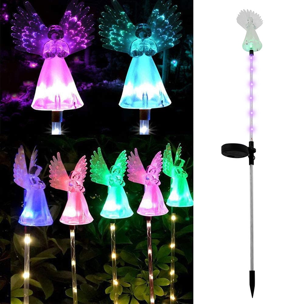 Willstar Christmas Outdoor Garden Light Angel Stake Lights Lawn LED