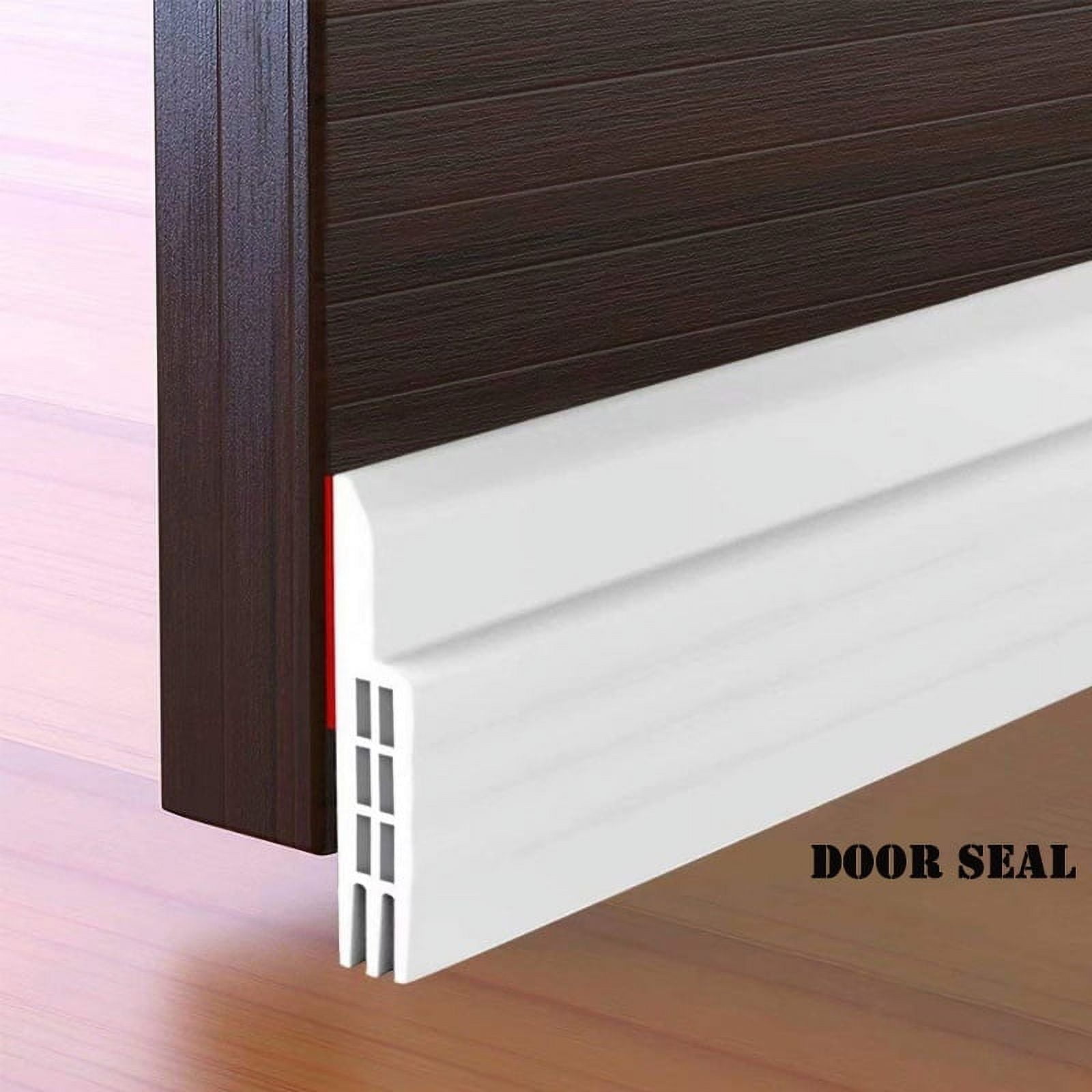 96CM Under Door Seal, Cold Protection Soundproof Door Bottom Sealing  Strip,Draft Stopper Excluder For Gap Seal-bilateral grey-96cm