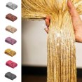 thumbnail image 1 of Willstar Door String Curtain Rare Flat Silver Ribbon Strings Strip Wall Panel Thread Fringe Window Panel Room Divider Cute Strip Tassel Screen Strings Strip for Wedding Coffee House Restaurant Décor, 1 of 10