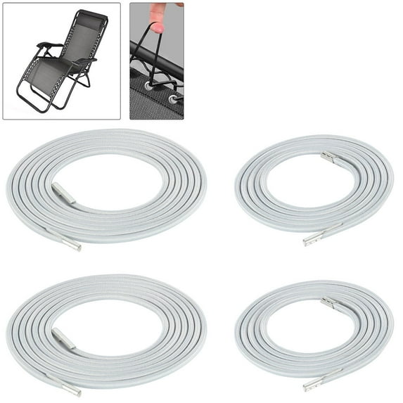 Willstar Elastic Bungee Rope Cords Recliner Laces for Zero Gravity Chair Replacement-Gray