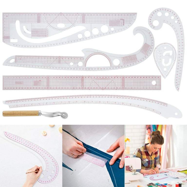 4 Styles Pattern Sewing Rulers Set, Plastic Sew French Curve Ruler, Metric  Curve Shaped Rulers - Sewing Patterns & Templates