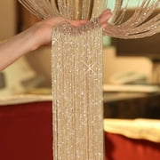 ستائر Willstar Glitter String ستائر هامشية لستارة ستارة باب النافذة Divider Strip Tassel for Wedding Living Room حمام مقهى RestaurantChampagne