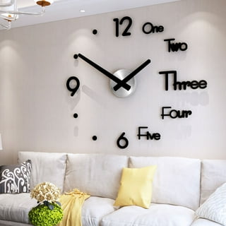 solacol Stick on Mirrors for Wall Decor Christmas Frameless Diy Wall Mute  Clock 3D Mirror Surface Sticker Home Decor Christmas Decorations Wall Decor