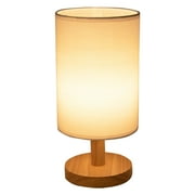 Willstar Modern Table Lamp 10.2" Beige Touch Control LED Linen Night Light Warm White Bedside Lamp USB Powered for Bedroom Living Room Decoration