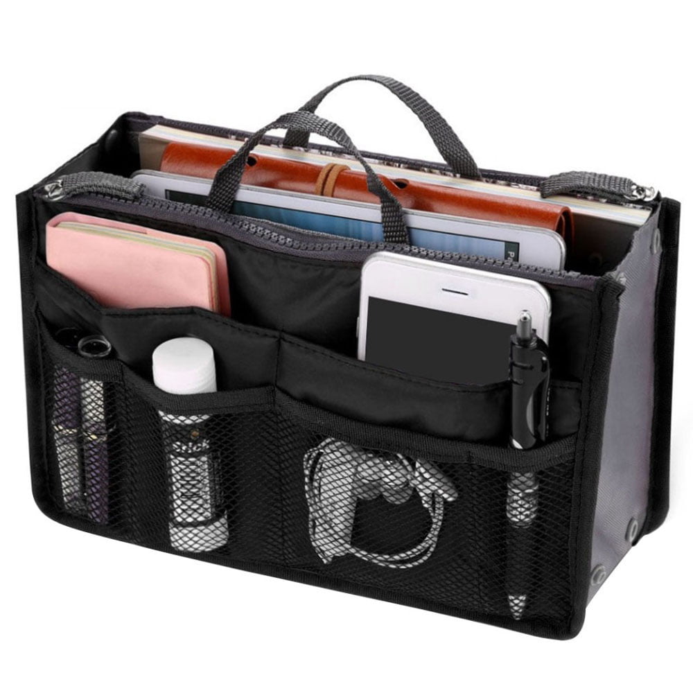 Willstar willstarMultifunction Travel Insert Organizer Handbag Cosmetic Makeup Insert Pouch Toiletry Storage Purse,black