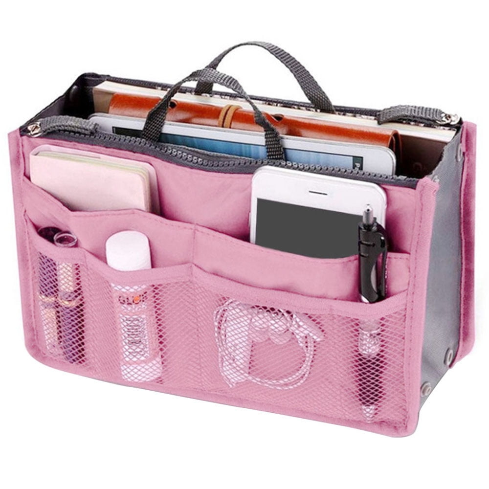 Willstar Purse Organizer Insert Handbags, Organizer Speedy Travel Tidy Bag,  Tote Bag Makeup Organizer Insert with Zipper, Women's Handbag Organizer  with 13 Wallets Pouch Compartments 
