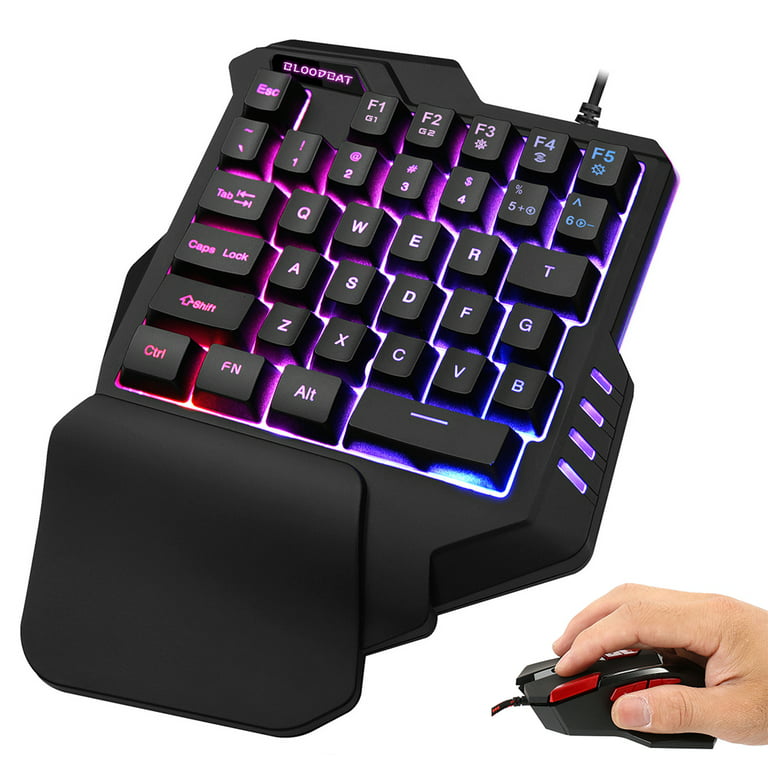 One Hand Rgb Wireless Mechanical Keyboard Mini Gaming Keypad