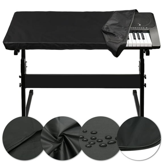 Willstar Piano Keyboard Dust Cover,61 Keys Piano Music Keyboard Dirt Proof Cover,Stretchy Electronic Keyboard Piano Cover,Electronic Keyboard Cover With Drawstring Locking Clasp Black