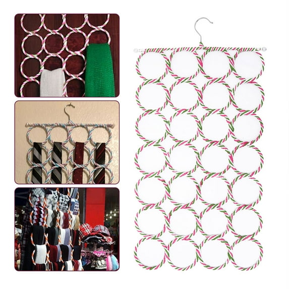 Willstar Scarf Hanger ~2/1pcs Multiple Purpose Holder for Closet ~ Clutter Removing and Space-Saving Hanger for Scarves, Shawl, Belts & Accessories ~ Scarf Hanger 28 Rings