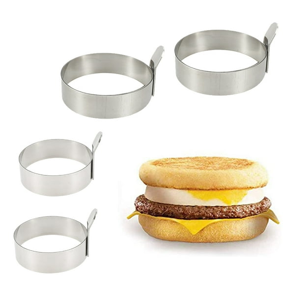 Willstar Stainless Steel Cake Mousse Mold,Round Cake Cooking Rings, Mini Baking Pans Mold Set