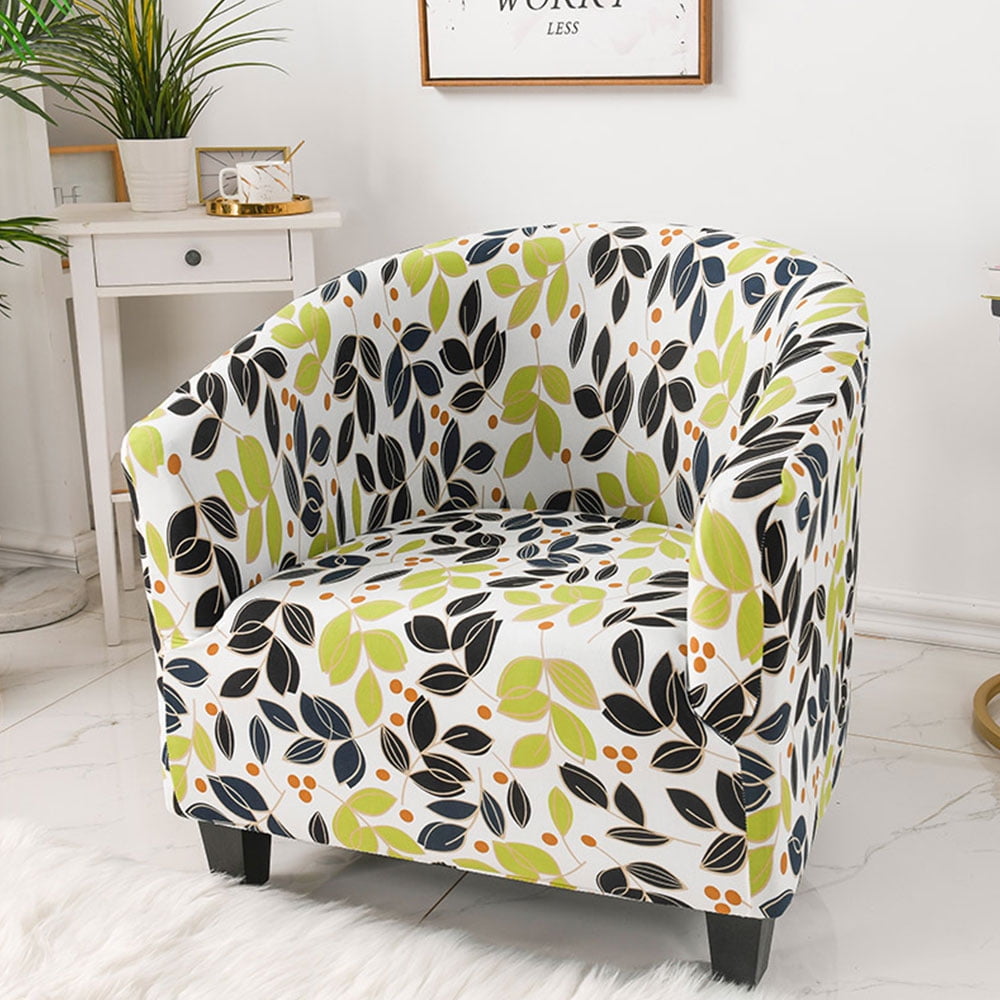 Willstar Stretch Club Chair Slipcover Printed Tub Chair Slipcover
