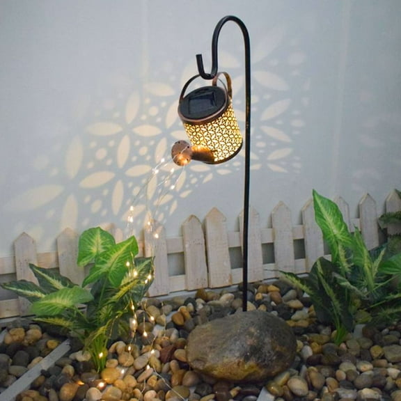 Willstar Solar LED Watering Can String Light Outdoor Garden Art Waterfall Lamp Landscape Decoration