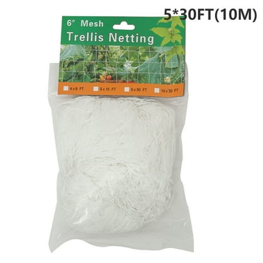 Willstar Trellis Netting 5x30ft Plant Climbing Net Heavy Duty Polyester Plant Trellis Netting Flexible Garden Netting for Climbing Plants Flowers Green Pea Cucumber Tomatoes Grapes Vine Plants