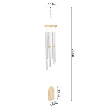 Fridja Wind Chimes Outdoor Yard Garden Tubes Wall Hanging Home Decor