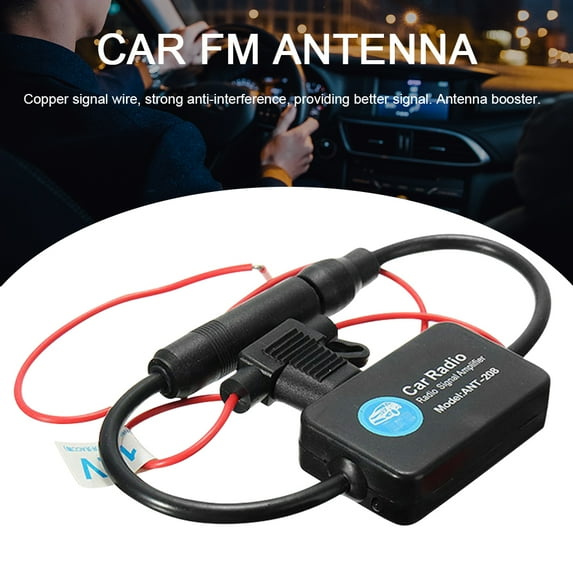Willstar Universal 12V Car Radio FM AM Antenna Signal Amplifier Booster ANT-208 330mm for Marine Car Boat RV
