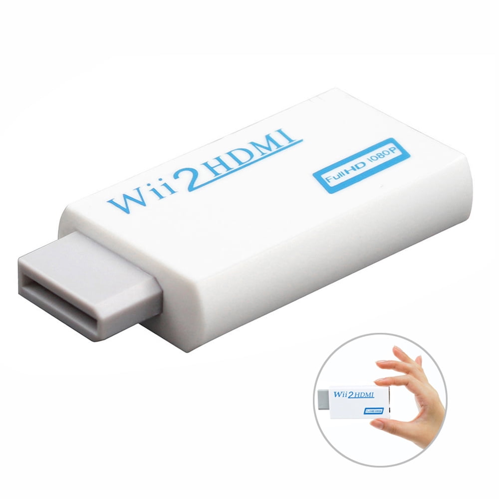 AUTOUTLET Wii to HDMI Converter 1080P with 1.5m High Speed HDMI Cable Wii2  HDMI Adapter Output Video&Audio with 3.5mm Jack Audio, Support All Wii