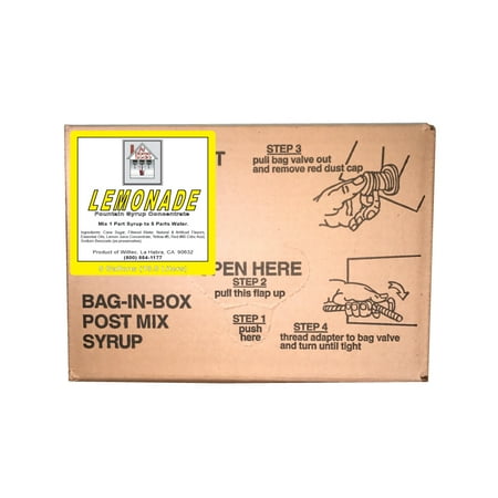 Willtec Lemonade Bag in Box Syrup Concentrate, 5 Gal.
