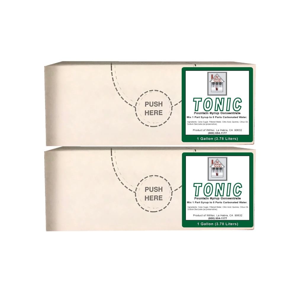 Willtec Tonic Bag in Box Soda Syrup 1 gal Twin Pack
