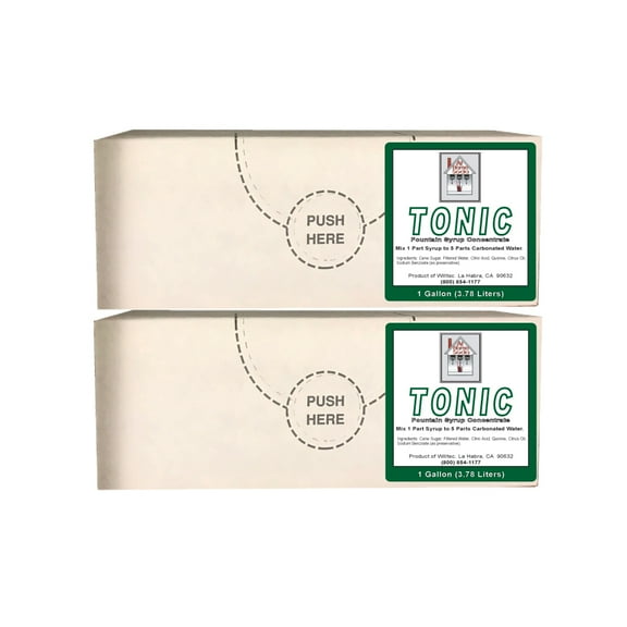 Willtec Tonic Bag in Box Soda Syrup 1 gal Twin Pack