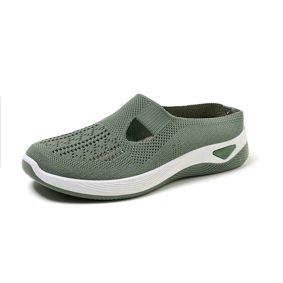 Willtoo 2026 Arch Support Slip-Ons for Women - Orthopedic Tennis, Hiking & Nurse Shoes, Wide Width Non-Slip Work Sneakers, Perfect Holiday Gift Green 9 Wide