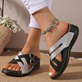 thumbnail image 1 of Willtoo 2026 Orthopedic Casual Sandals for Women Arch Support Summer Flat Sandals Wide Width Slip on Non Slip Beach Slippers Comfortable 2026 2026 Orthopedic Shoes, 1 of 6