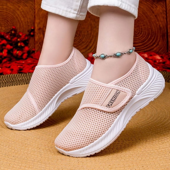 Willtoo 2026 Orthopedic Shoes for Women Arch Support Non Slip Slip on Work Shoes Lightweight Knitted Mesh Stretch Walking Shoes Comfortable 2026 New 2026 Orthopedic Shoes