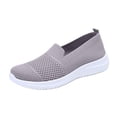 thumbnail image 1 of Willtoo 2026 Tennis Shoes Womens Women's Slip on Flat Shoes Comfortable Knit Loafers Lightweight Nurse Walking Sneakers Gray 7.5 Wide, 1 of 7