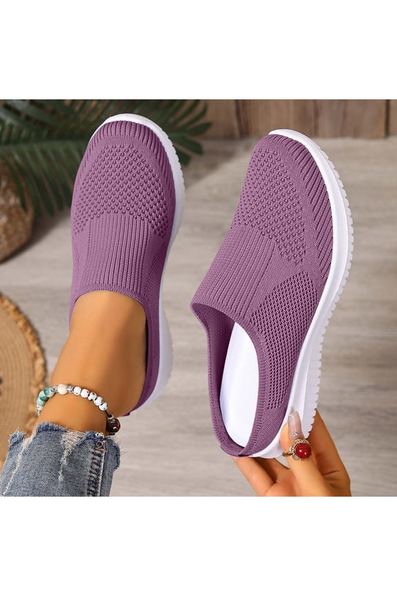 2026 Women’s Slip On Orthopedic Sneakers - Arch Support Tennis & Walking Shoes, Non-Slip Nurse Shoes for Food Service, Wide Width Valentines Day Gifts Purple 9 Wide