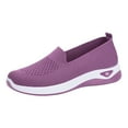 thumbnail image 1 of Willtoo 2026 Womens Breathable Orthopedic Slip-Ons - Arch Support Tennis & Hiking Shoes, Nurse Shoes for Food Service, Wide Width Birthday Gifts Purple 7.5 Wide, 1 of 3