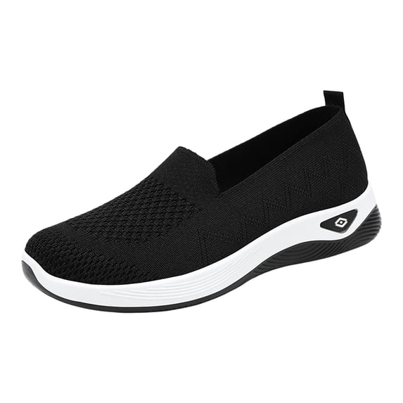 Willtoo 2026 Womens Orthopedic Walking & Tennis Shoes - Slip On Arch Support Sneakers, Breathable Nurse Shoes, Wide Width Mother’s Day & Birthday Gifts Black 6.5 Wide