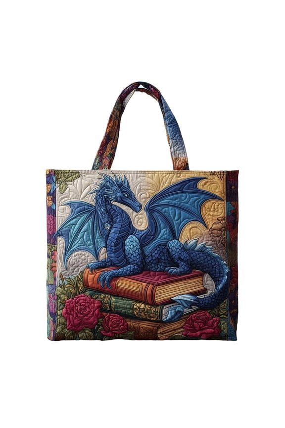 3D Women's Dragon Pattern Printed Handbag Single Shoulder Bag 300g Canvas