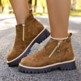 thumbnail image 1 of Willtoo Ankle Boots for Women, ​Fall Boots​ Low Heel Chunky Platform, ​Booties​ Non-Slip Outdoor Walking Shoes, ​Comfort ​Winter Boots, 1 of 5