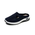 thumbnail image 1 of Willtoo Arch Support Orthopedic Slip-Ons for Women - Tennis, Walking & Nurse Shoes, Wide Width Non-Slip Server Sneakers, Perfect Valentine’s Day Gift for Her Navy 8.5 Wide, 1 of 3