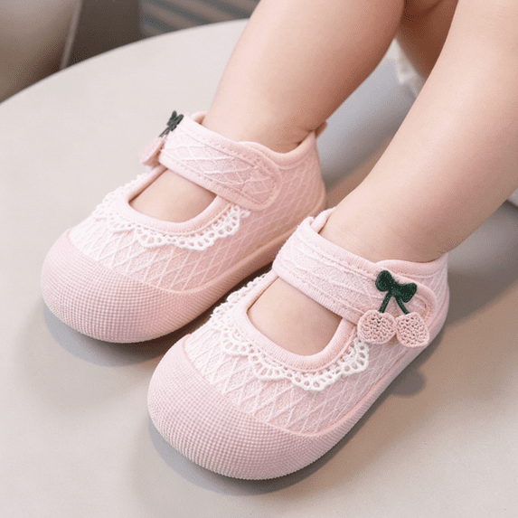 Willtoo Baby Girls Shoes Breathable Mesh Sneakers Non-Slip Soft Sole Infant Toddler First Walker Shoes