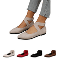 thumbnail image 1 of Willtoo Ballet Flats for Women Elastic Crisscross Strap Mary Jane Flat Slip On Casual Ballerina Walking Flats Dress Shoes for Woman Comfortable Cute Loafer Shoes, 1 of 6